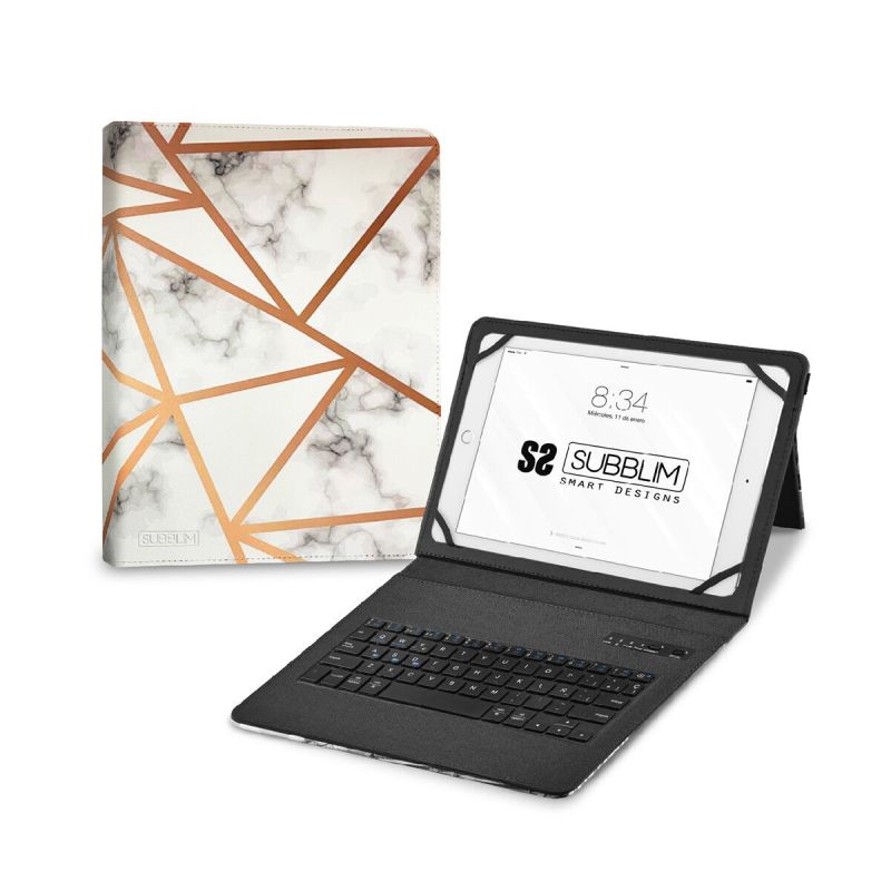 Husă pentru Tabletă și Tastatură Subblim SUBKT5-BTTW10 Multicolor Qwerty Spaniolă