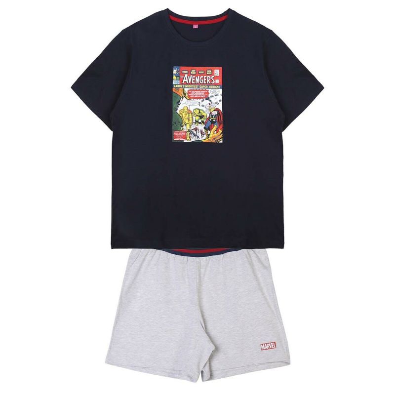 Pijama Marvel Albastru închis (Adulți) Bărbați