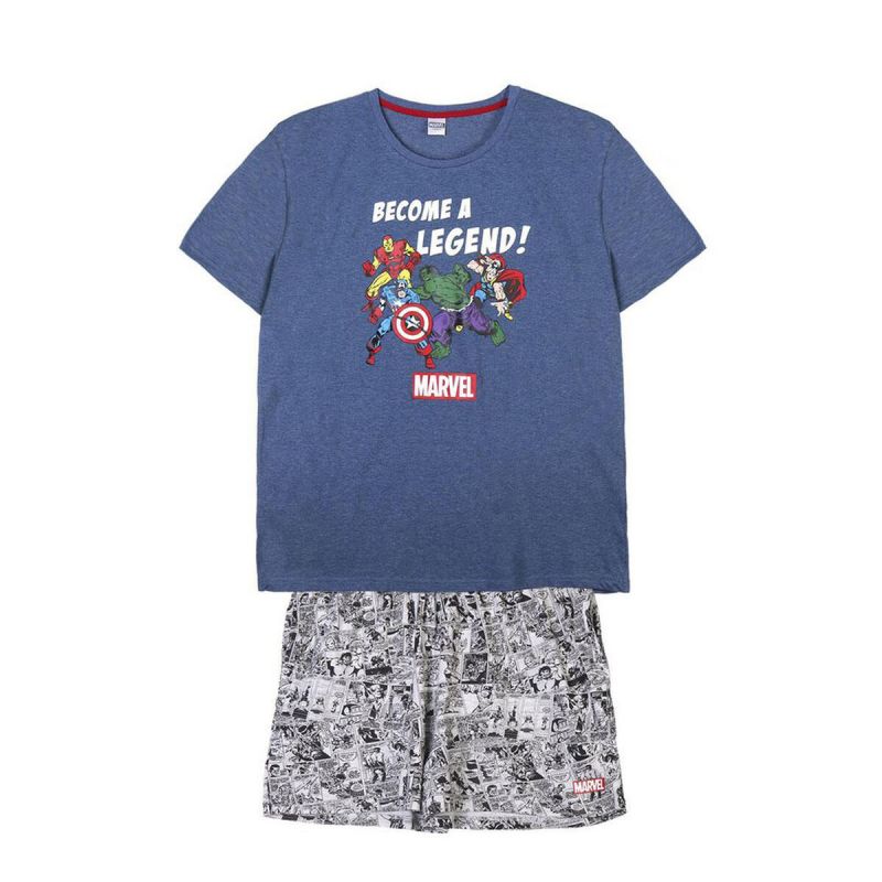 Pijama Marvel Gri (Adulți) Bărbați