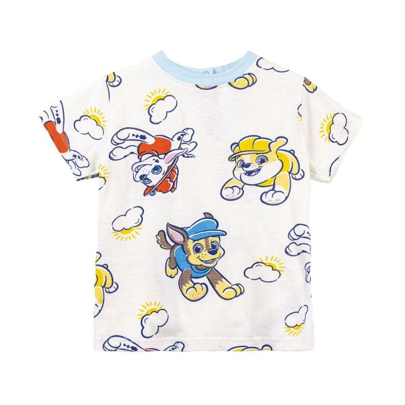 Tricou cu Mânecă Scurtă The Paw Patrol Bej