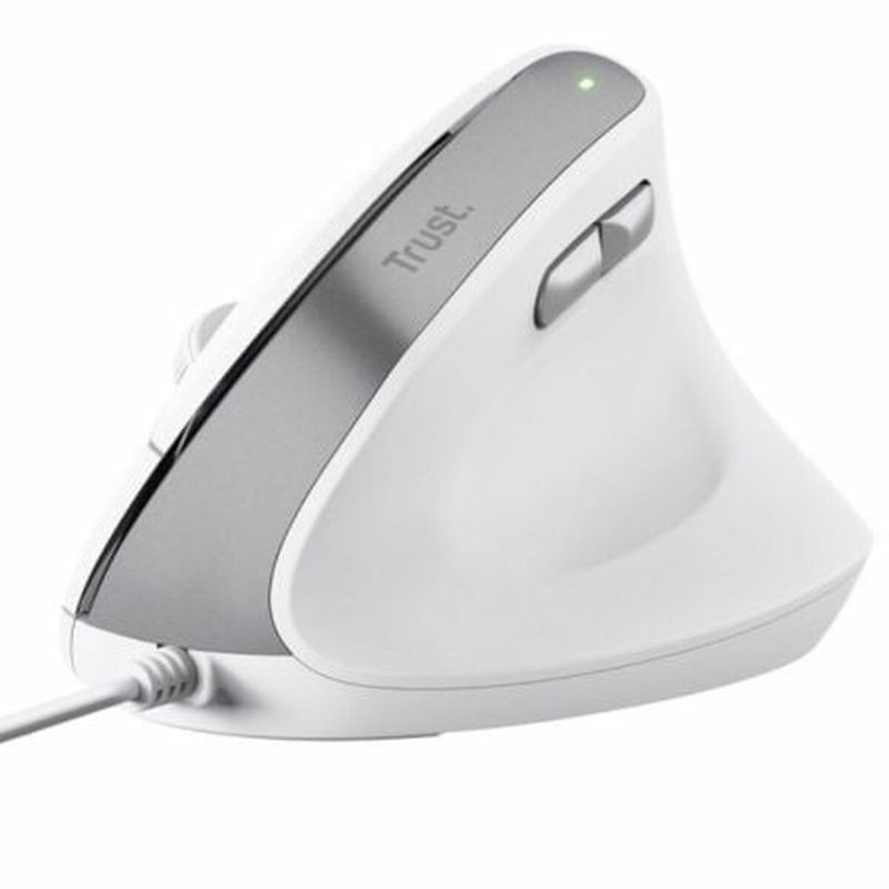 Mouse Ergonomic Optic Trust Bayo II Alb 2400 dpi