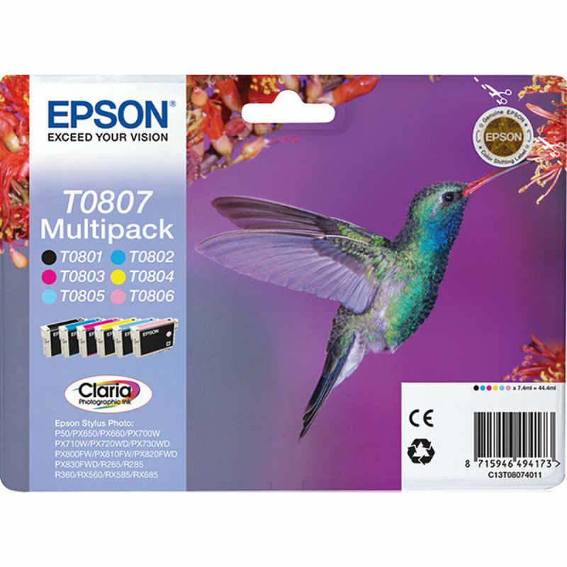 Cartuș cu Cerneală Originală Epson C13T08074011 Multipack T0807