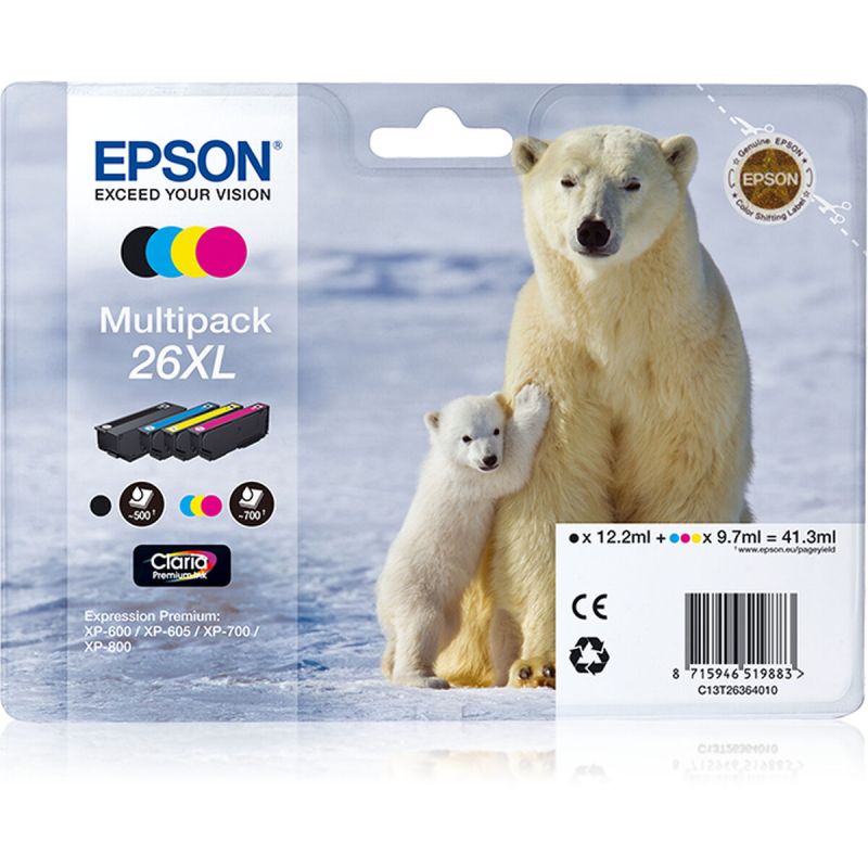 Cartuș cu Cerneală Originală Epson 26XL Negru