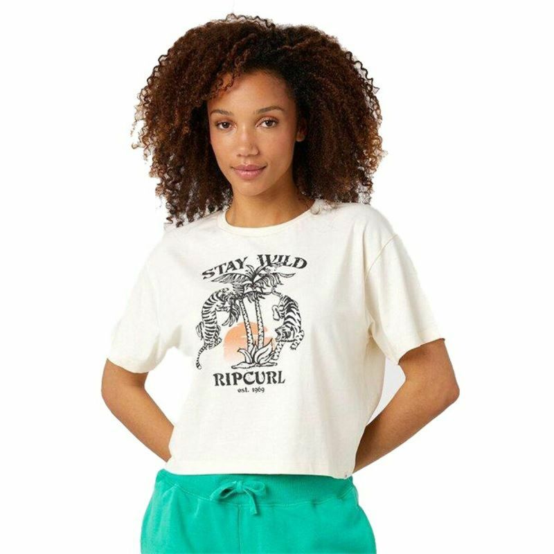 Tricou cu Mânecă Scurtă Rip Curl Stay Wild  Alb