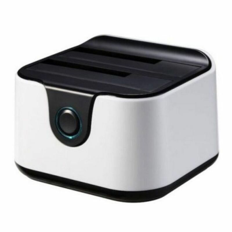 Dock Station Dual TooQ TQDS-802BW 2.5"-3.5" HDD SATA USB 3.0 Alb Negru