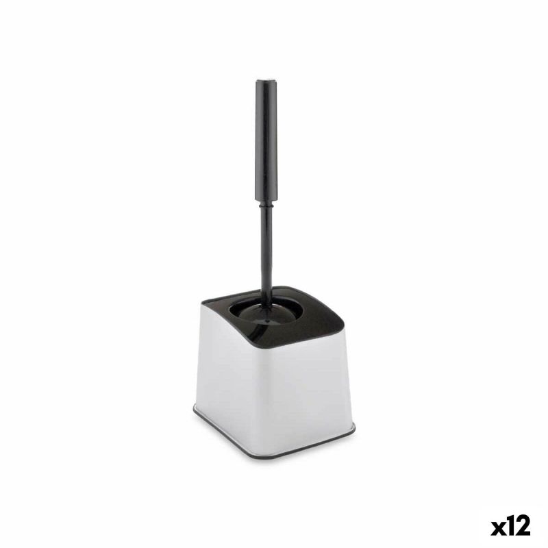 Perie pentru toaletă Berilo D023-1 Argintiu Plastic 12,3 x 36,5 x 14,5 cm (12 Unități)