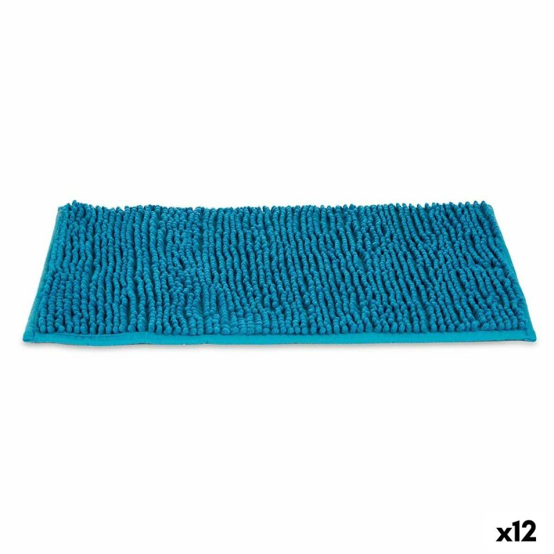 Covoraș de baie Berilo BL/4 Albastru Turquoise Azul Océano 40 x 60 cm 59 x 40 x 2,5 cm (12 Unități)