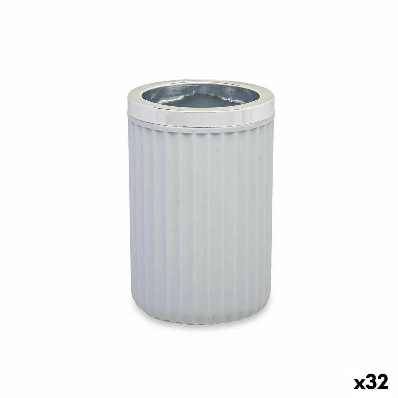 Pahar Berilo 3436-2 Gri Plastic 7,5 x 11,5 x 7,5 cm Suport pentru periuțe de dinți (32 Unități)