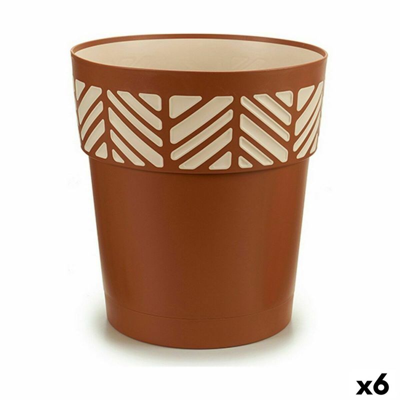 Ghiveci cu auto-udare Stefanplast Orfeo Teracotă Plastic 29 x 29 x 29 cm (6 Unități)