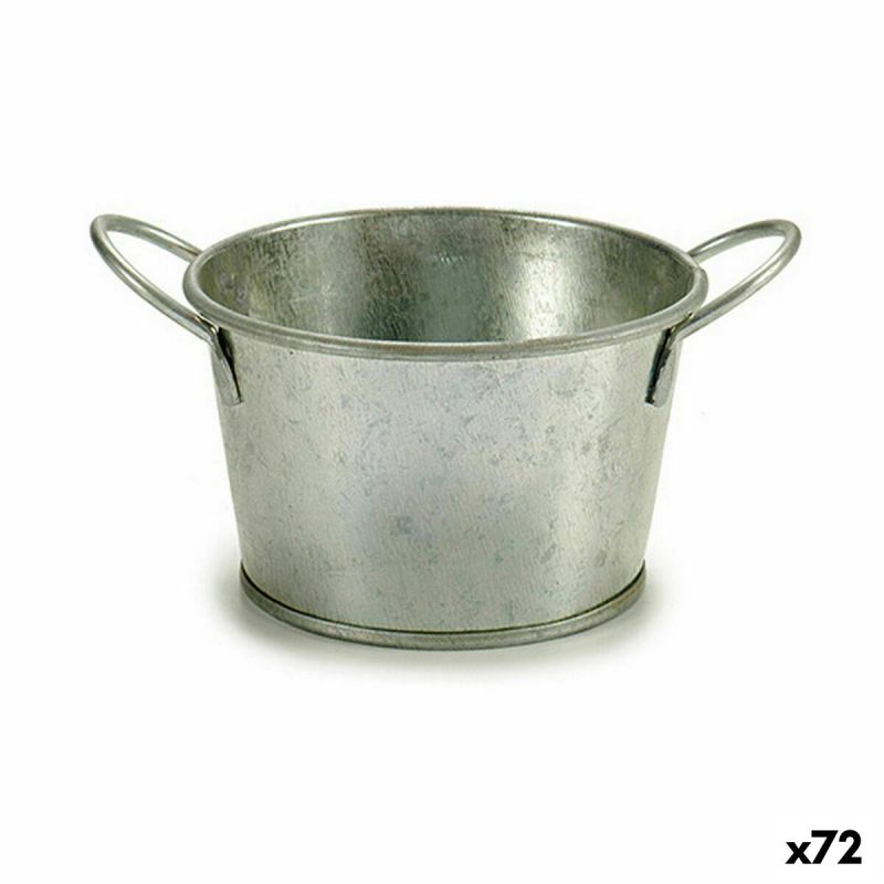 Ghiveci Ibergarden F60325-B Argintiu Zinc Cub 17,8 x 8 x 12,3 cm (72 Unități)
