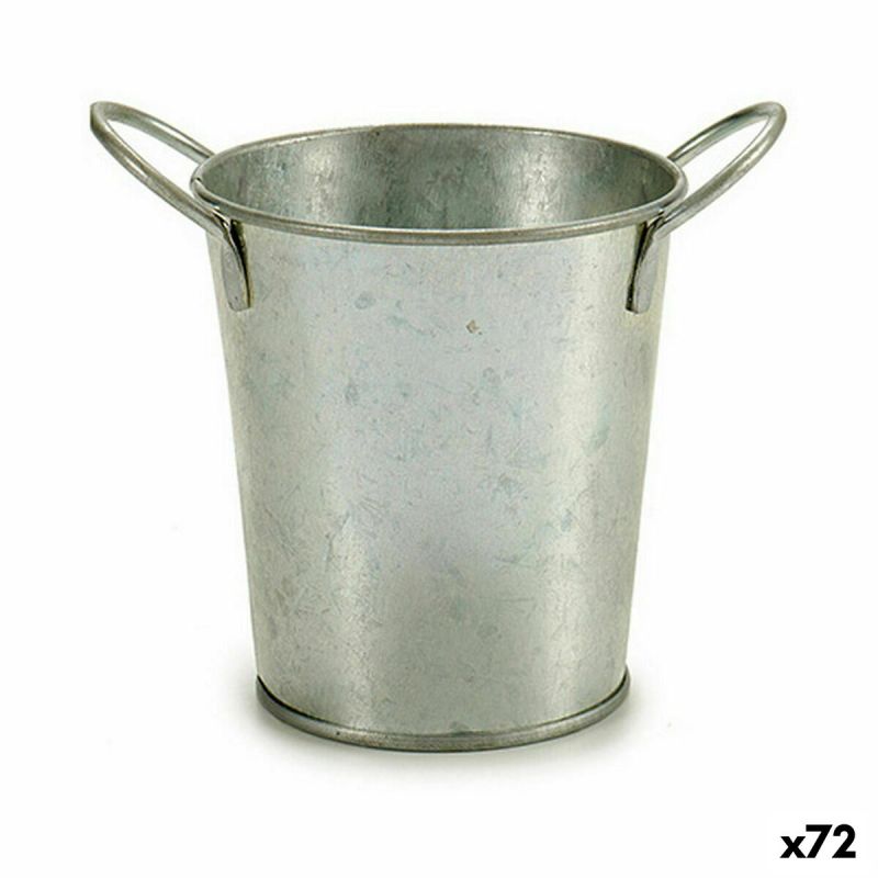 Ghiveci Ibergarden A52000-B Argintiu Zinc Cub 16 x 12 x 11 cm (72 Unități)