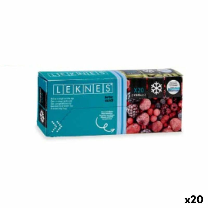 Set de pungi reutilizabile pentru alimente ziplock 17 x 25 cm Albastru Polietilenă (20 Unități)