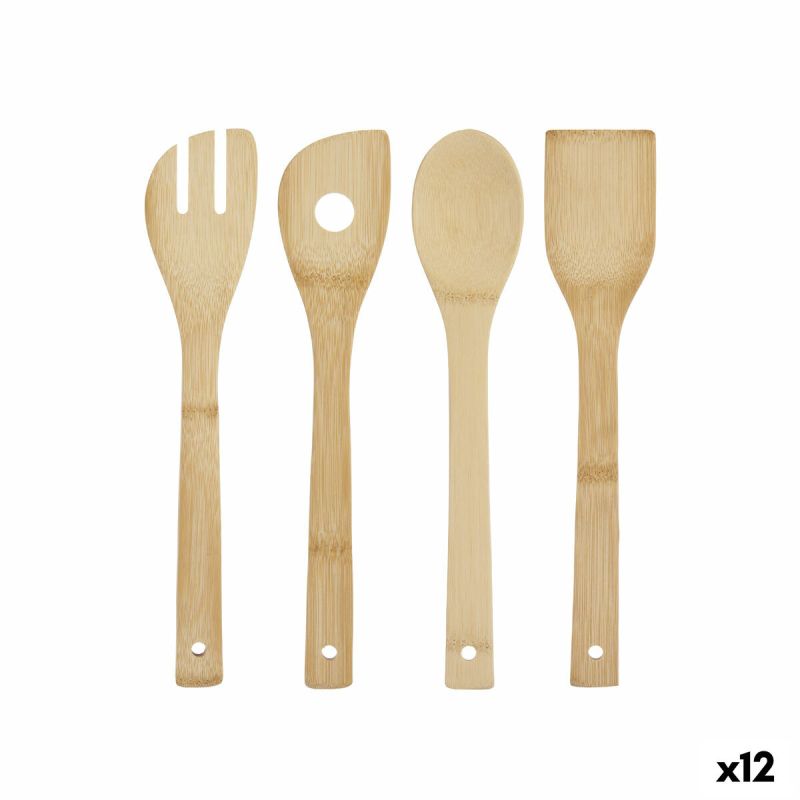 Set ustensile de bucătărie Kinvara KT200063 Bambus (12 Unități)