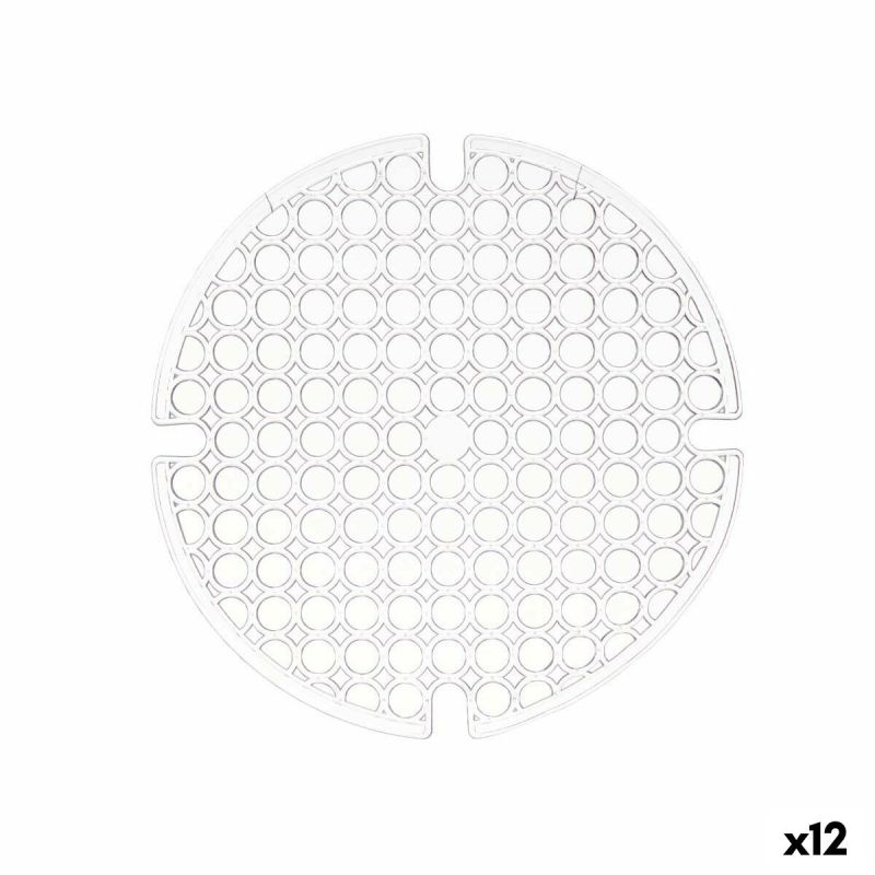 Covoraș antiderapant Kinvara 29100272 Transparent Plastic 29 x 0,1 x 29 cm Chiuvetă (12 Unități)