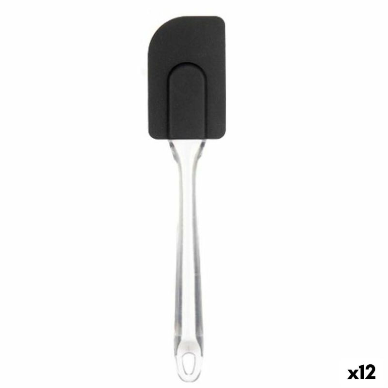 Spatulă Kinvara KT11-5521B Negru Transparent Silicon Plastic 5 x 23,5 x 2 cm (12 Unități)