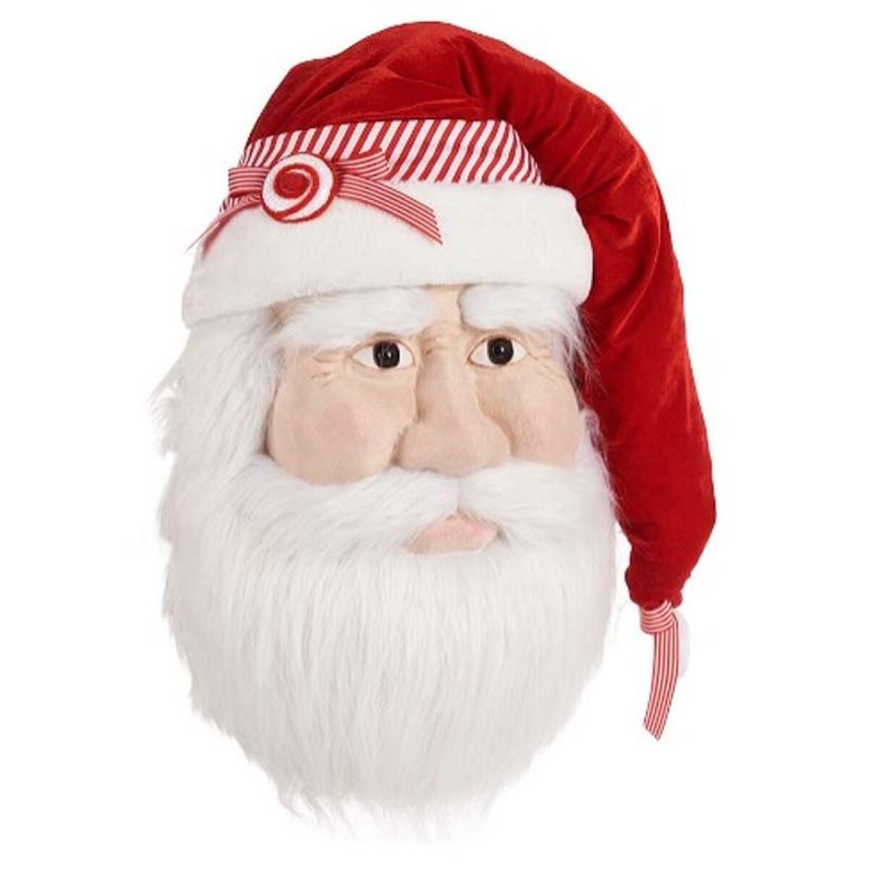 Figură Decorativă Moș Crăciun Cap Alb Roșu polistiren 45 x 77 x 24 cm