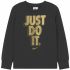 Hanorac fără Glugă Copii Nike Gifting Negru