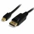 Cablu DisplayPort Mini la DisplayPort Startech MDP2DPMM2M           (2 m) 4K Ultra HD Negru