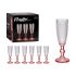 Pahar de șampanie Vivalto Roz Transparent Sticlă 180 ml Puncte (6 Unități)