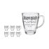 Cană tip Halbă Vivalto Market Transparent 320 ml (6 Unități)