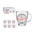 Cană tip Halbă Vivalto Original Transparent 320 ml (6 Unități)