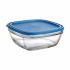 Cutie pentru prânz ermetică Duralex Freshbox Albastru Pătrat (2 L) (20 x 20 x 8 cm)