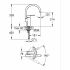 Kitchen Tap Grohe Wave Cosmopolitan - 32449001 În formă de C Metal