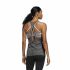 Tricou de Damă fără Mâneci Adidas 3 Stripes Tank Gri închis