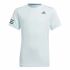 Tricou cu Mânecă Scurtă pentru Copii Adidas Club Tennis 3 bandas Alb