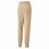 Pantaloni lungi de sport Puma Embroidery High Bej Femeie