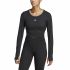 Tricou cu Mânecă Lungă Femei Adidas Studio Negru