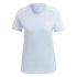 Tricou cu Mânecă Scurtă Femei Adidas 3 stripes Albastru deschis