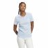 Tricou cu Mânecă Scurtă Femei Adidas 3 stripes Albastru deschis
