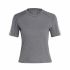 Tricou cu Mânecă Scurtă Femei Adidas 3 stripes Essentials Gri deschis