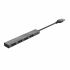 Hub USB Trust 23786 USB x 4 Gri Argintiu Aluminiu 3600 W