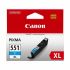Cartuș Compatibil Canon CLI-551C XL IP7250/MG5450 Cyan