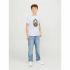 Tricou cu Mânecă Scurtă pentru Copii Jack & Jones Jorheavens Alb