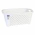 Coș pentru rufe Tontarelli 8065405/112 35 L Alb Dreptunghiular 58 x 38 x 26 cm (6 Unități)