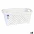 Coș pentru rufe Tontarelli 8065405/112 35 L Alb Dreptunghiular 58 x 38 x 26 cm (6 Unități)
