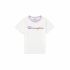 Tricou cu Mânecă Scurtă pentru Copii Champion Crewneck Alb