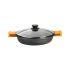 Caserolă Cu Capac de Sticlă BRA Braisogona_A270520 1,5 L (Ø 20 cm) Negru Metal Aluminiu Ø 20 cm 1,5 L