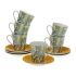 Set de 6 Căni cu Farfurie Versa Elora Porțelan