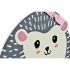 Suport de haine DKD Home Decor Alb Gri Lemn Plastic Lemn MDF Infantil Arici 30 x 4,5 x 30 cm