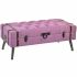 Banchetă DKD Home Decor   Metal Poliester Fucsia Lemn MDF (102 x 42 x 40,5 cm)