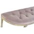 Banchetă DKD Home Decor   Natural Roz Poliester Кадифе Lemn de cauciuc (125 x 43 x 48 cm)
