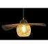 Lustră DKD Home Decor Multicolor Natural Lemn Bambus Pălărie de damă 55 x 55 x 19 cm