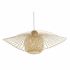 Lustră DKD Home Decor Multicolor Natural Lemn Bambus Pălărie de damă 55 x 55 x 19 cm