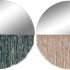 Oglindă de perete DKD Home Decor Verde Auriu* Franjuri 50 x 0,5 x 50 cm (2 Unități)