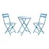 Set de Masă cu 2 Scaune DKD Home Decor MB-166634 Albastru 80 cm 60 x 60 x 70 cm (3 pcs)