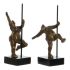 Figură Decorativă DKD Home Decor 20 x 10 x 31 cm Auriu* Aluminiu Lemn de mango Balerină Modern